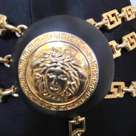 Gianna Versace Greek Key Bondage Collection Chain Medusa Belt - Picture 15 of 16